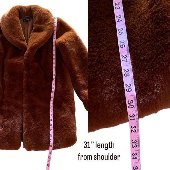 MAJORELLE ๐ฆ Tatiana Faux Fur Coat Jacket Chestnut Brown XXS XS 0 Tatianna - Picture 5 of 8